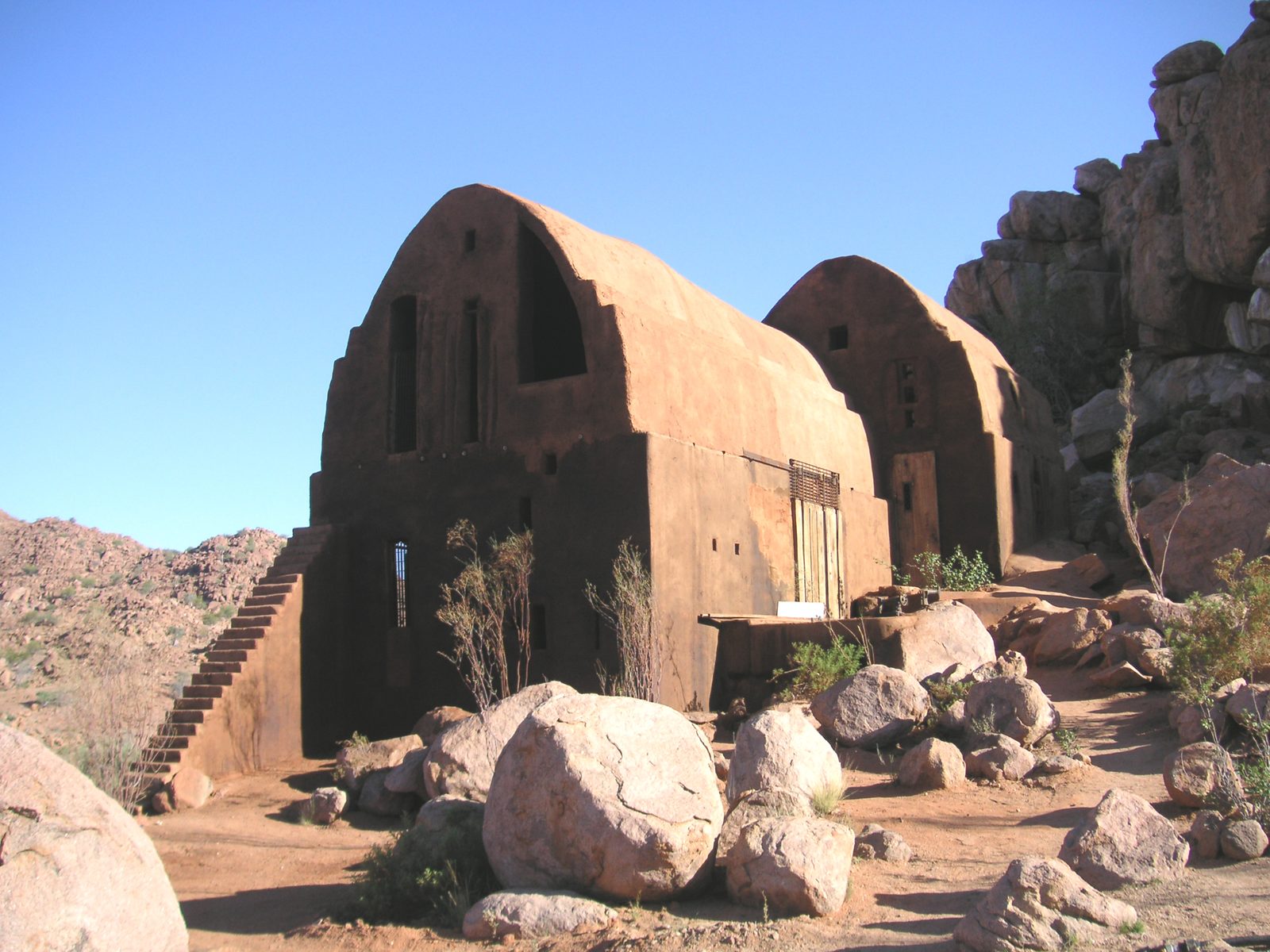 Damaraland — site approach through desert scrub