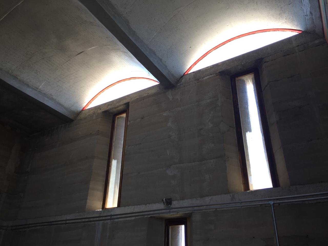 Fort Gaia — ferro-cement barrel vault, crescent apertures