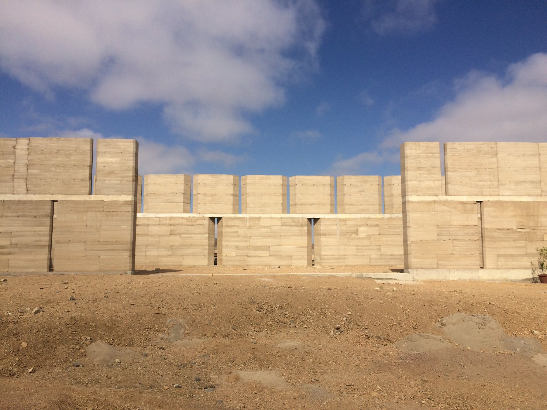 Walls — exterior view, all four sides