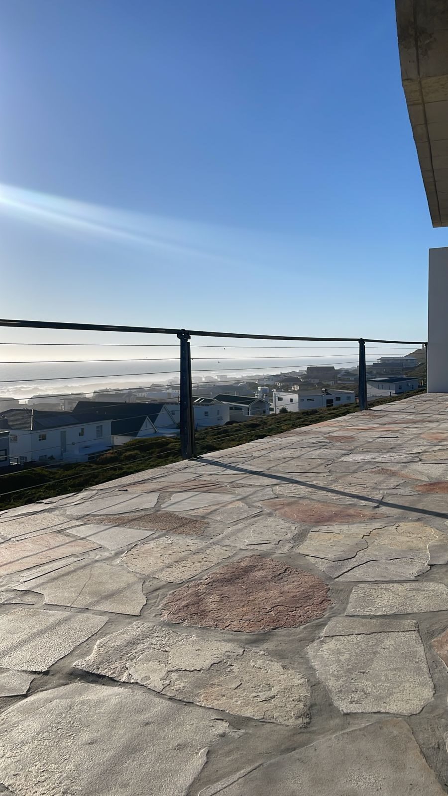 Steel rod balustrade — Yzerfontein, ocean view