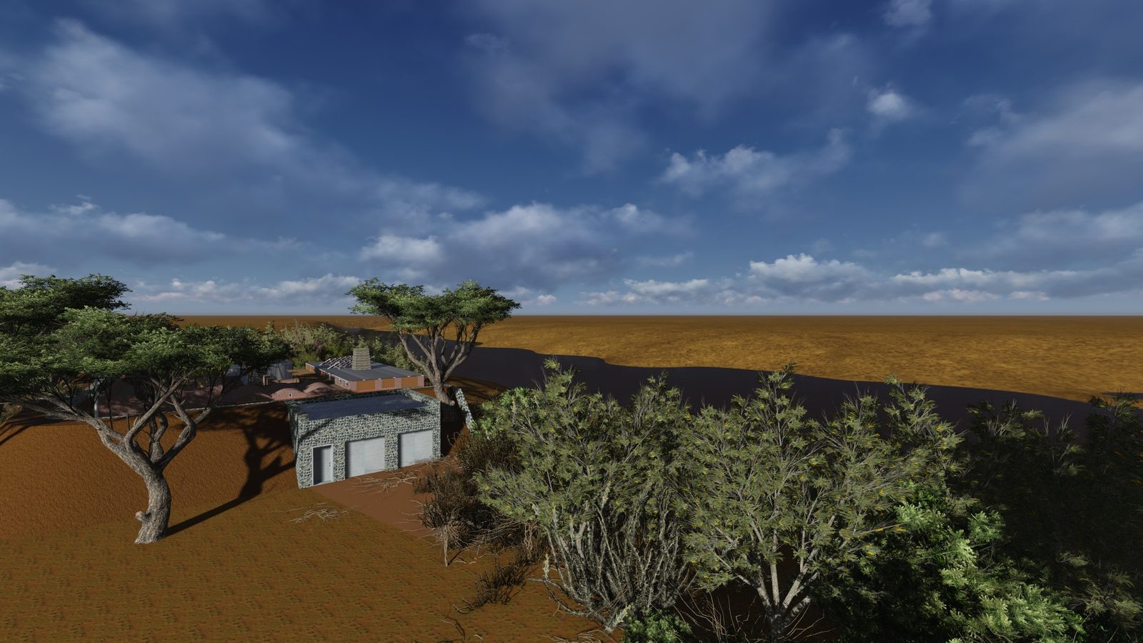 Off-Grid House Prieska — west elevation, Lowerland Farm