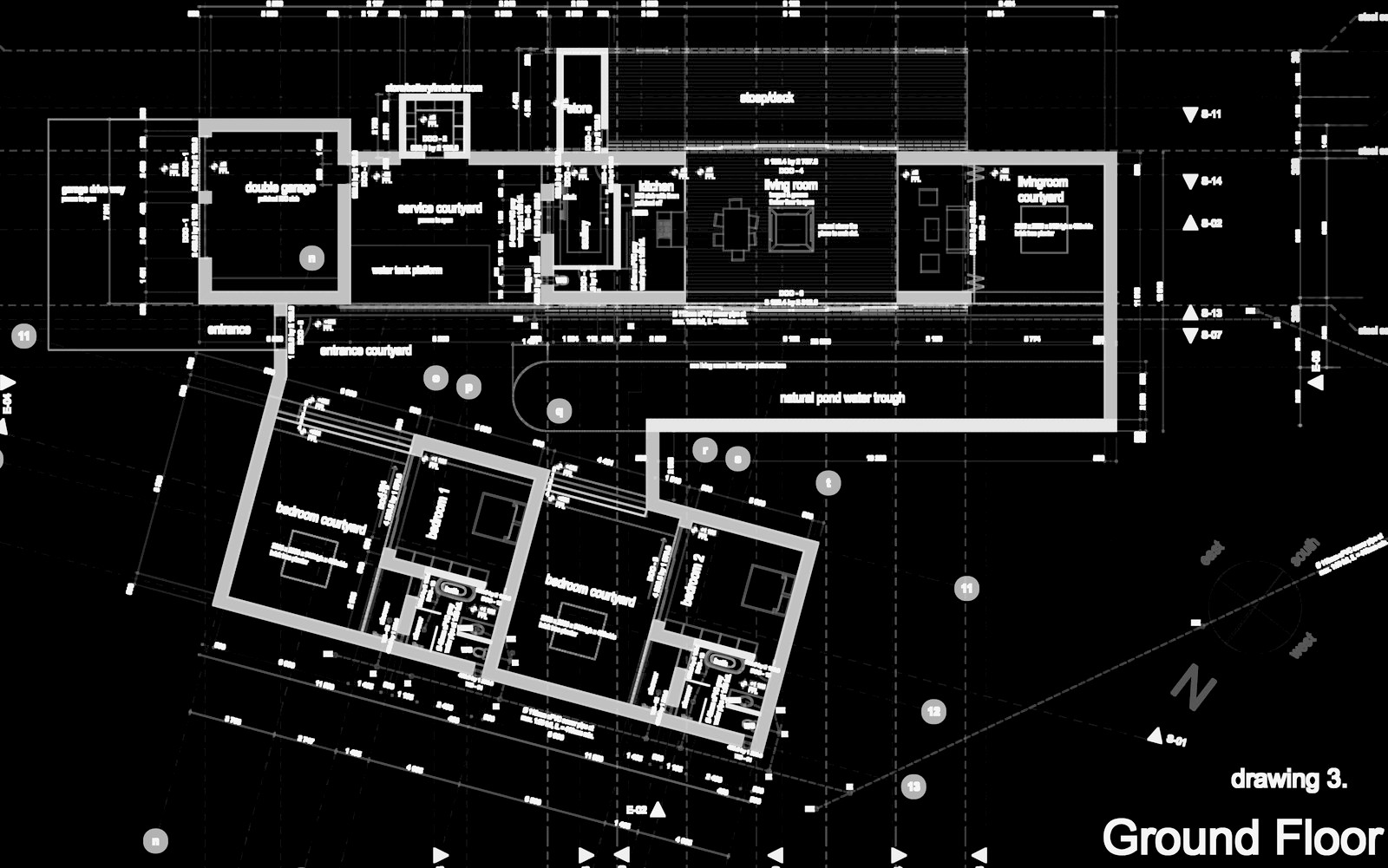 Desert House — Bedroom level plan