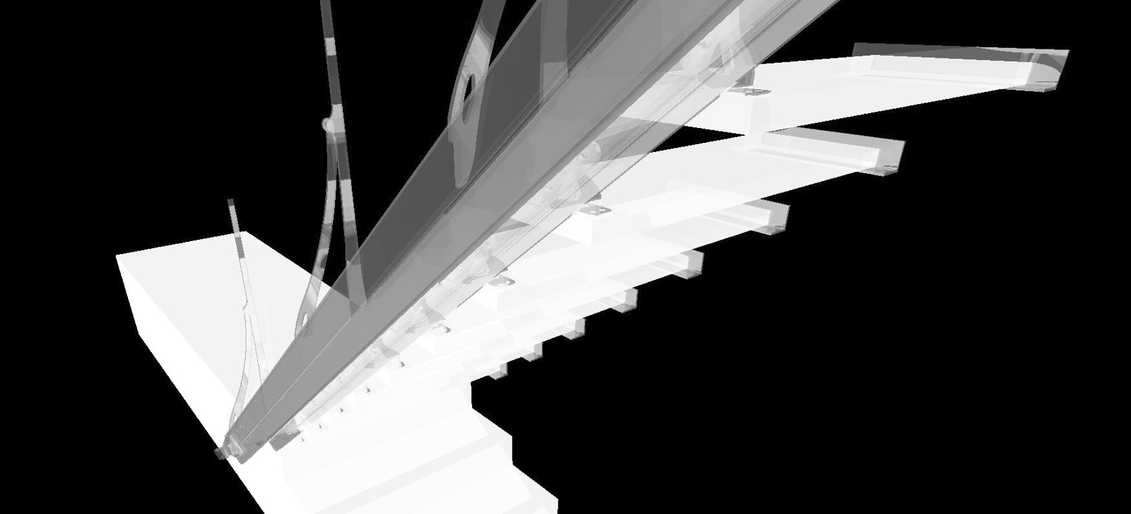 Staircase — study render, underside