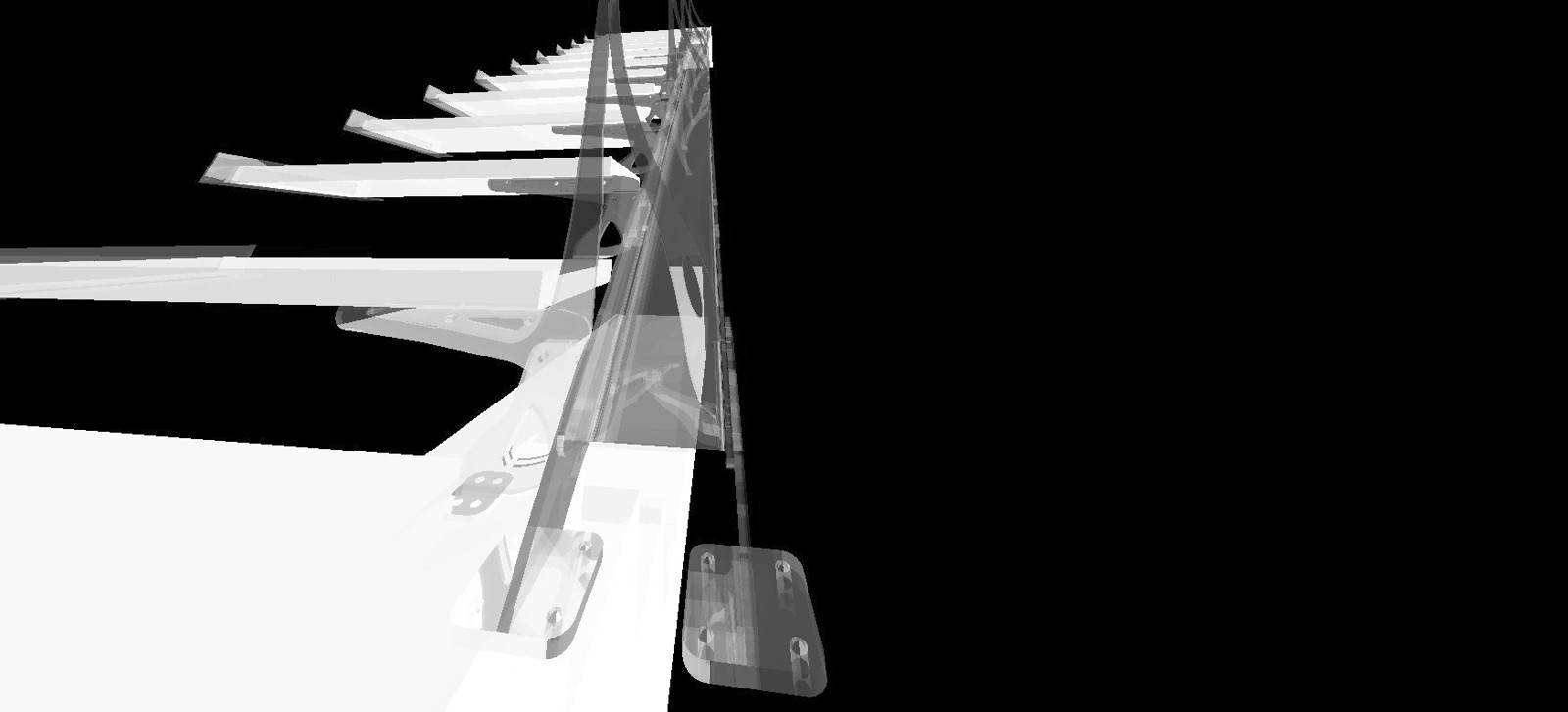 Staircase — study render, structure and brackets