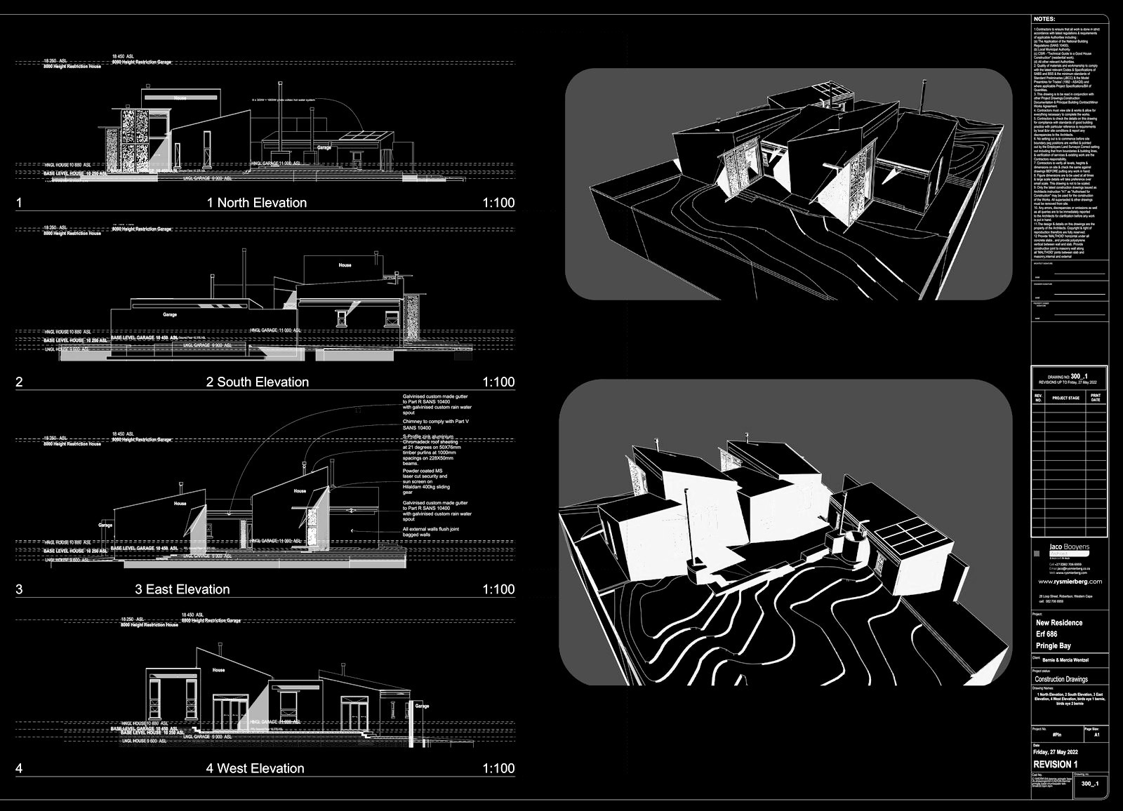 House Wentzel — elevations