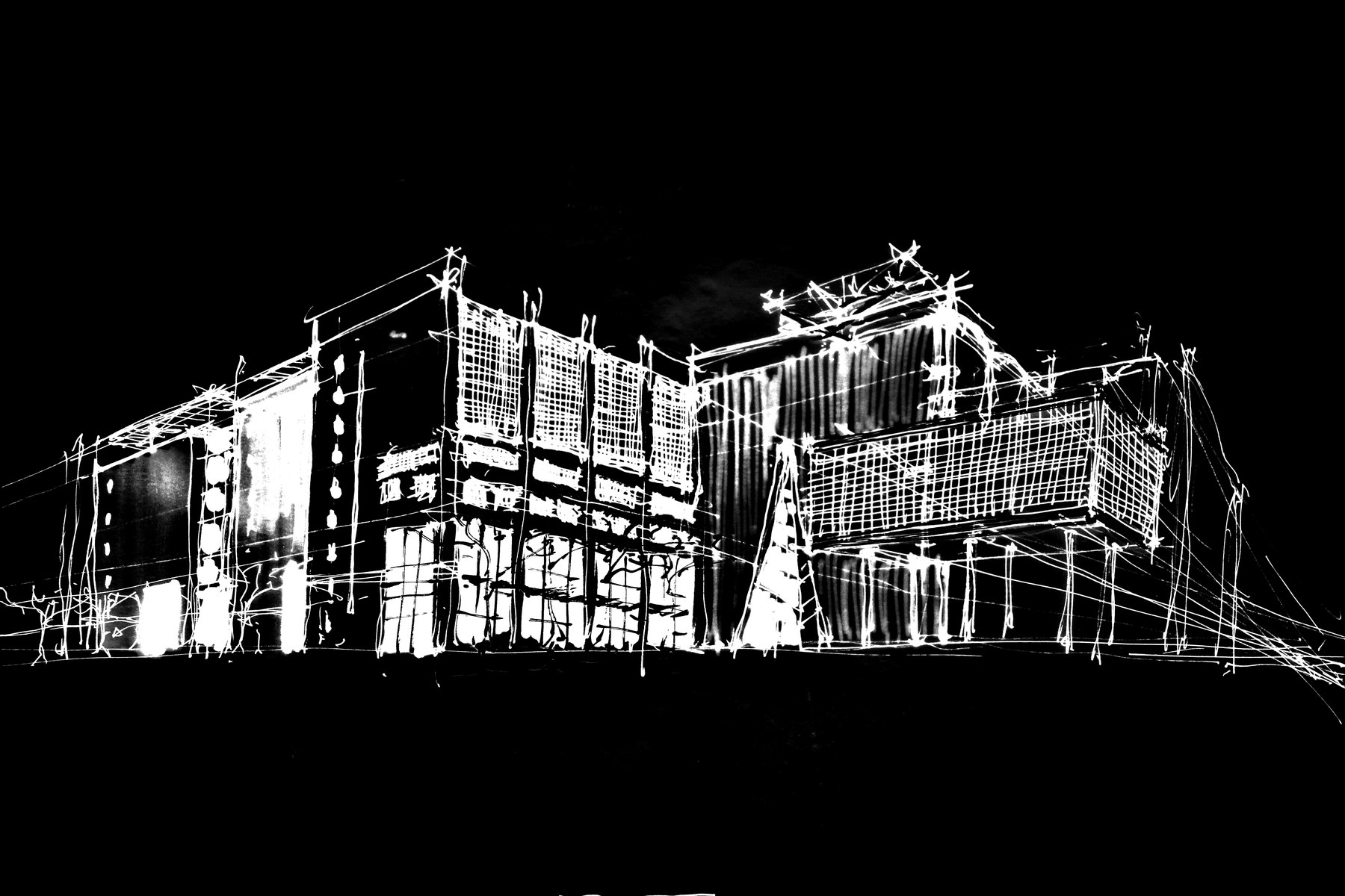 Sketch — Phoenix, structural study in perspective
