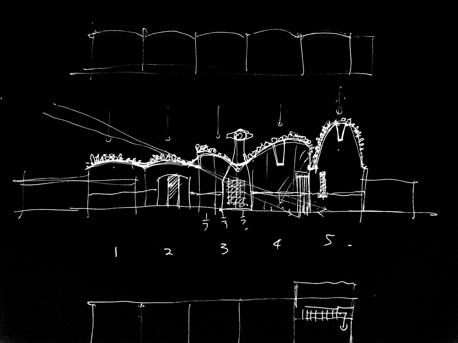 Design sketch — catenary vault section study