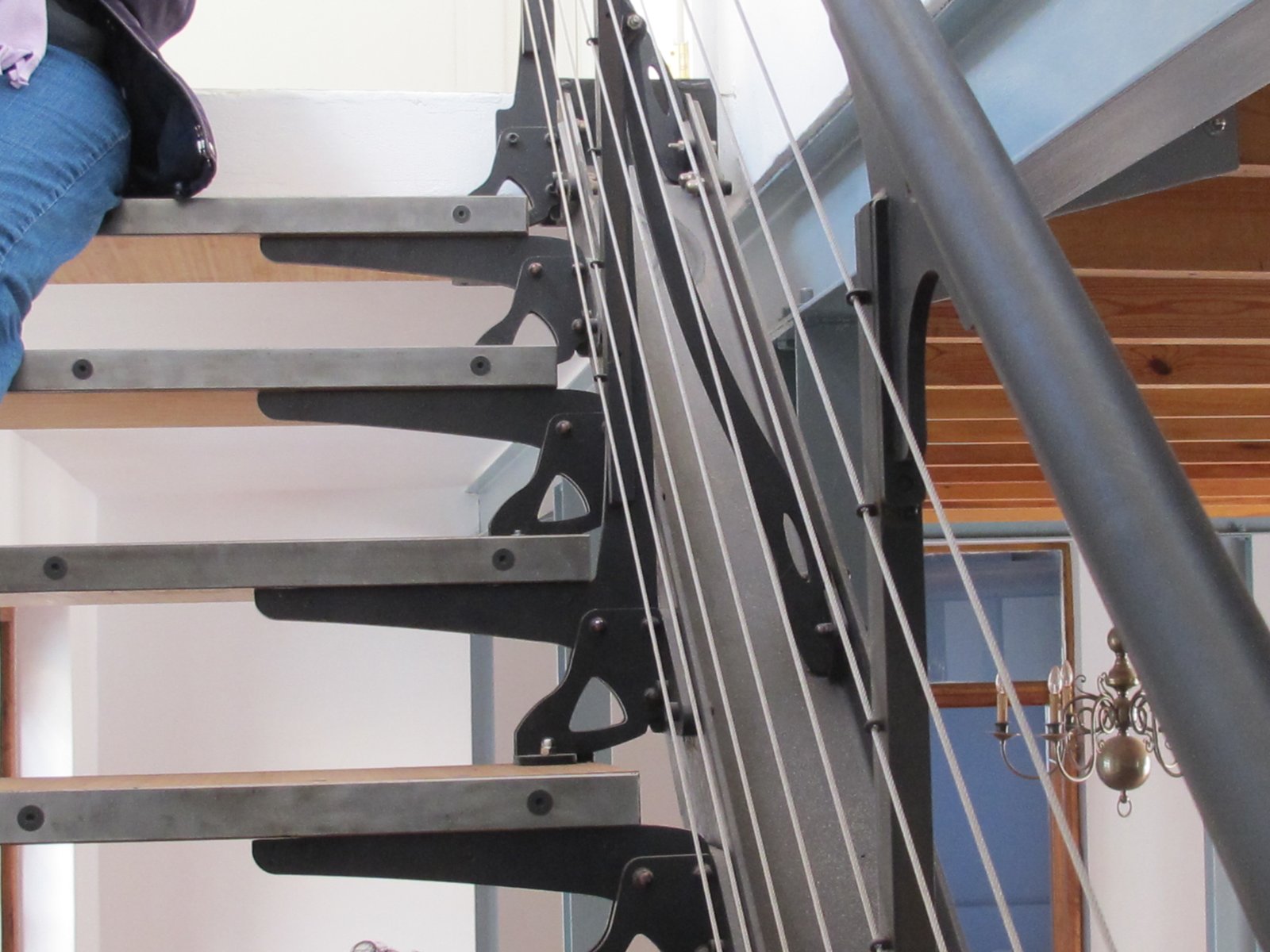 Staircase — treads projecting off the steel beam