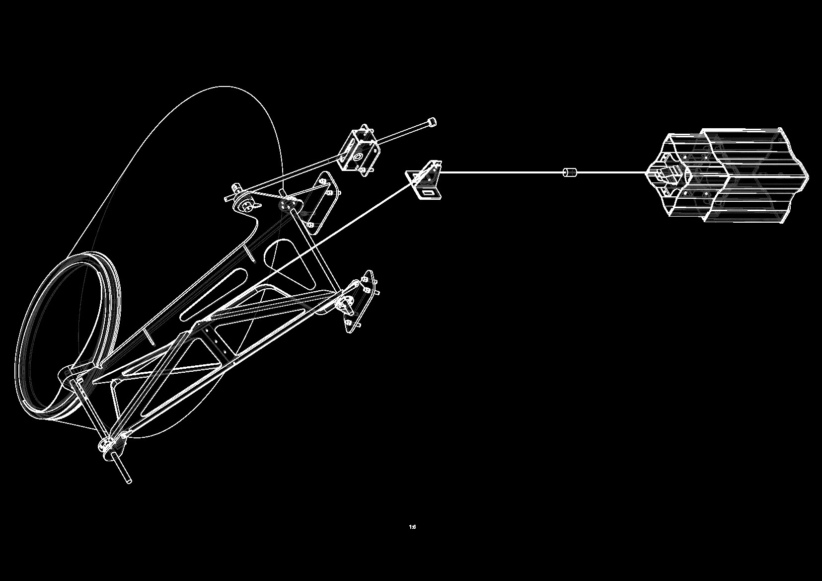 Glass-lifting machine — counterweight elevation drawing