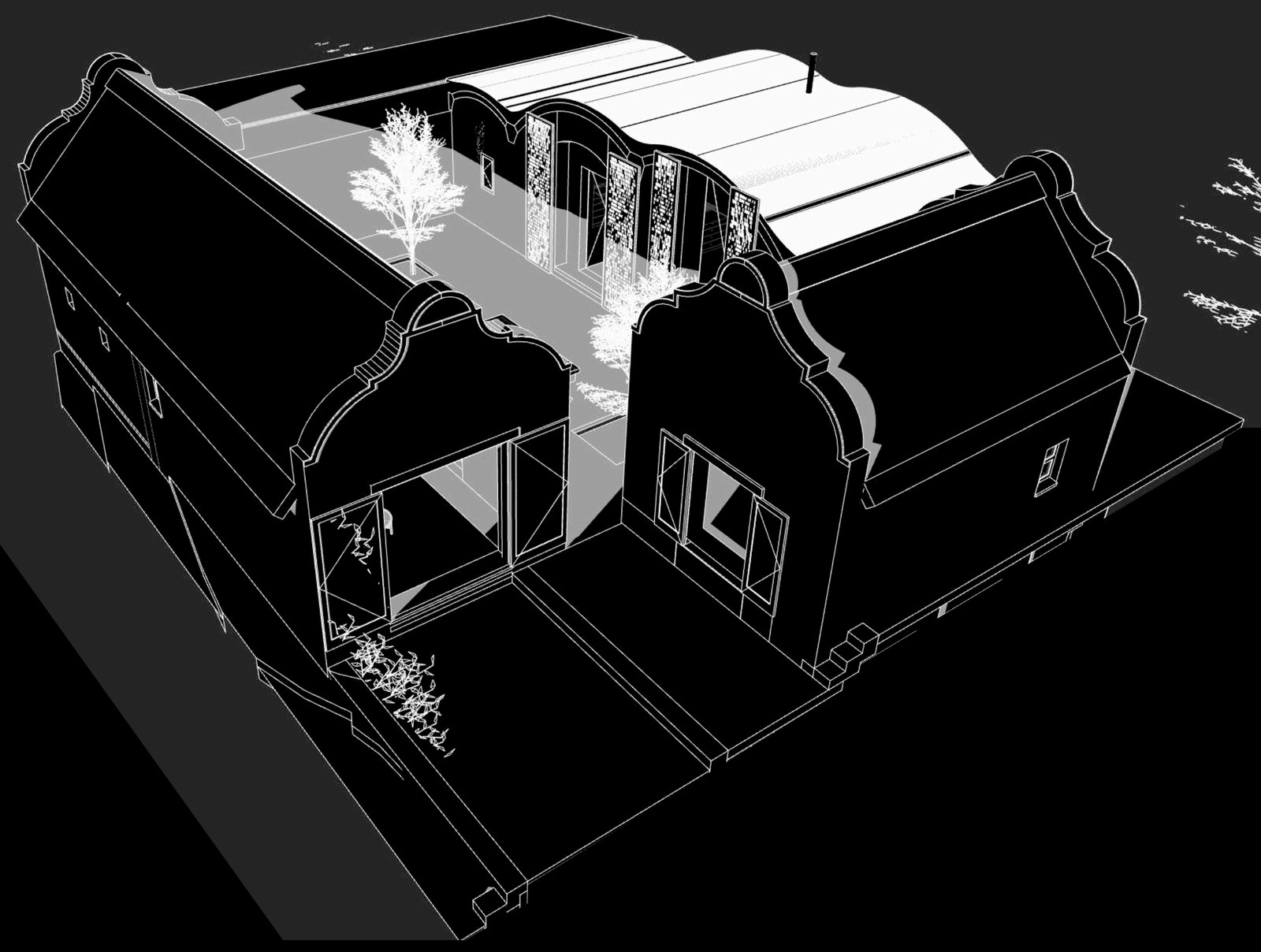 Asymmetrical vaults, courtyard buildings — Buffelsdrift