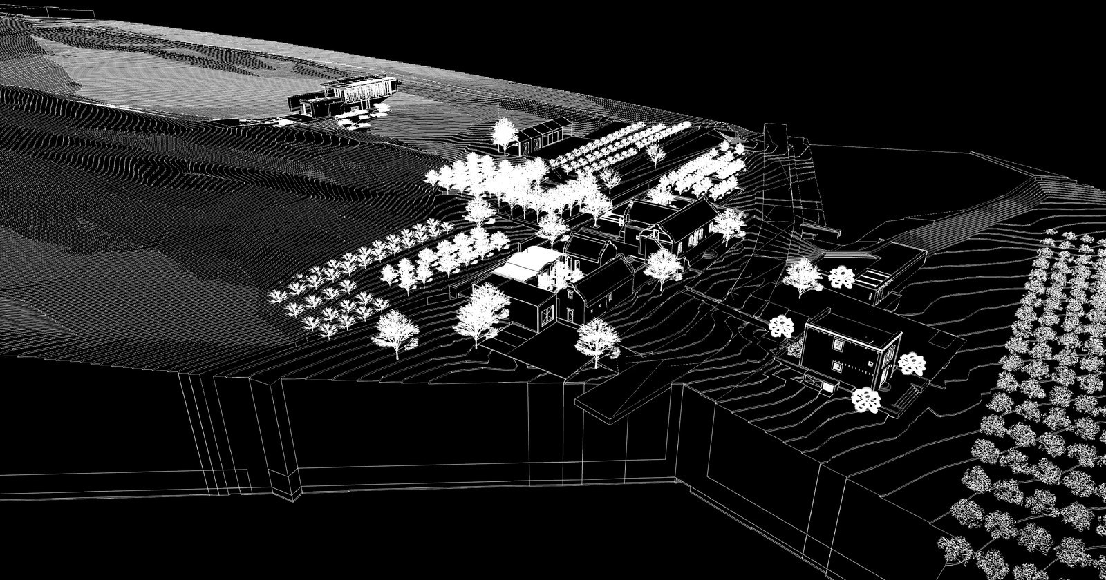 Asymmetrical vaults — site, three-dimensional view